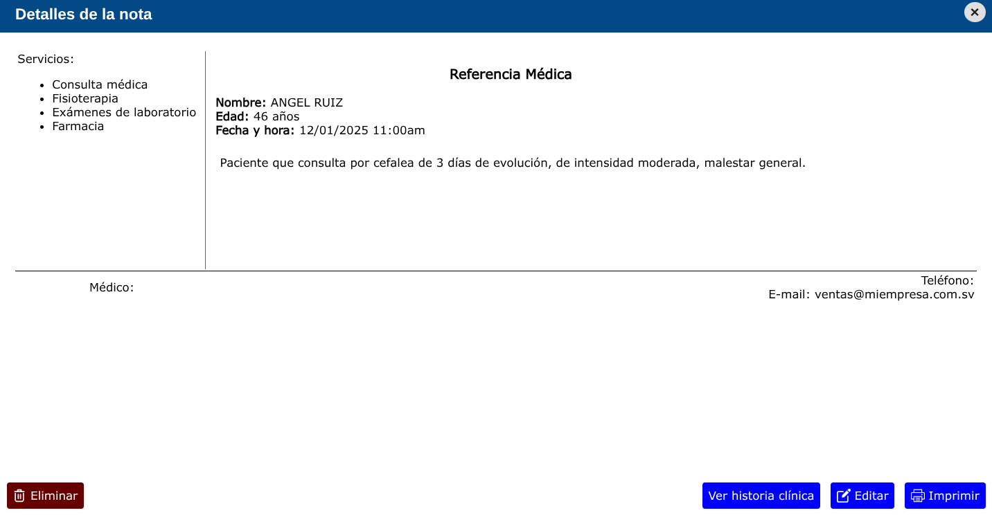 Editar nota