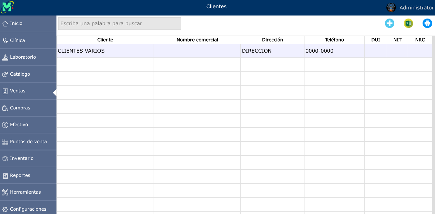 Lista de clientes