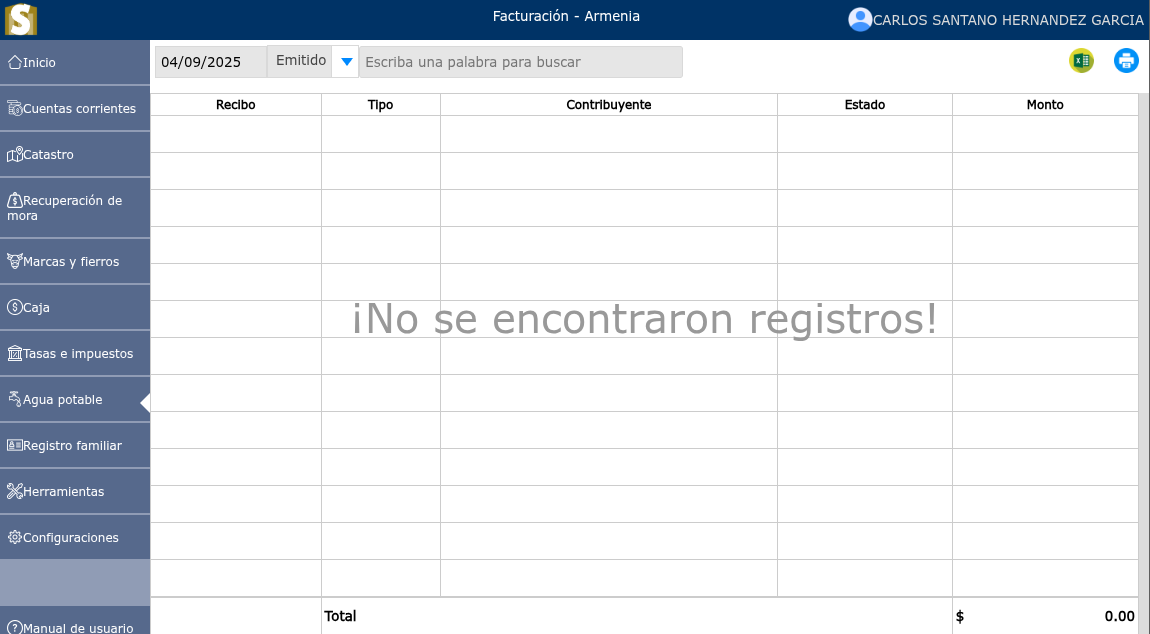 Historial de recibos