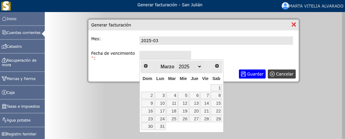 Generación de avisos de cobro