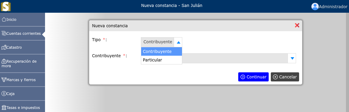 Generación de nueva constancia